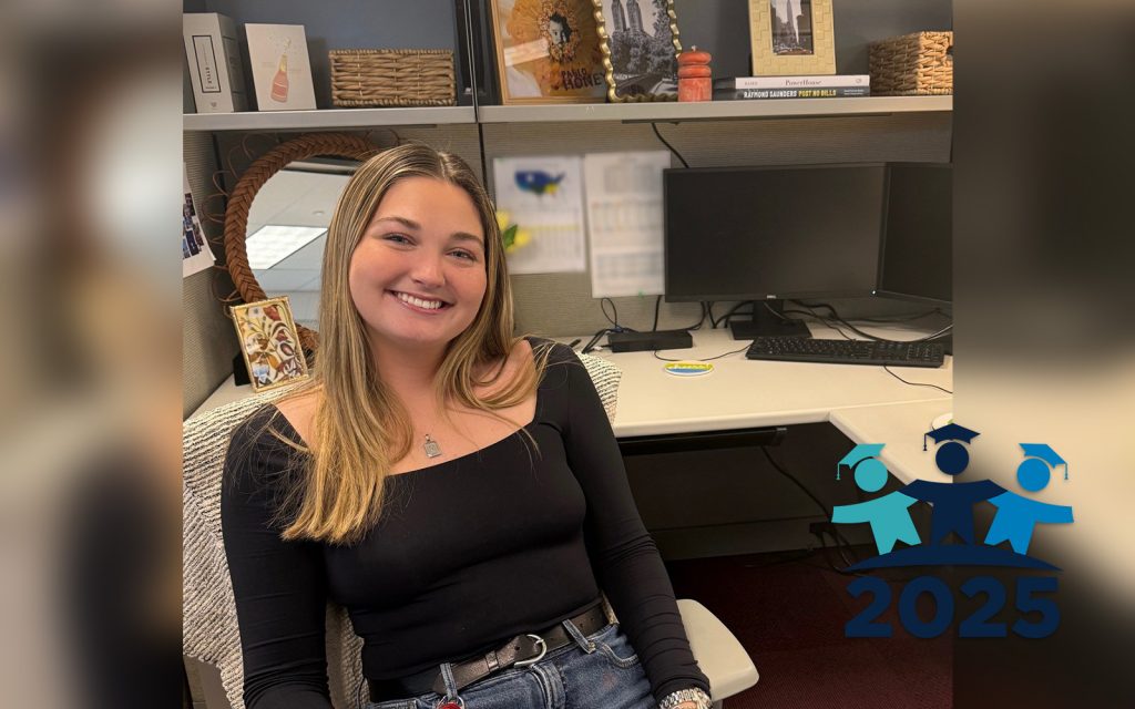 Kenzie Blowers '25, at work (Contributed Photo)