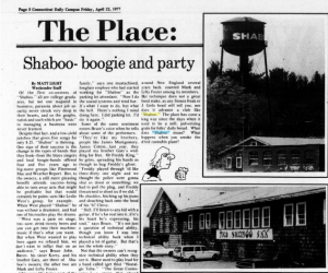 A newspaper article from the 1970s about the Shaboo Inn.