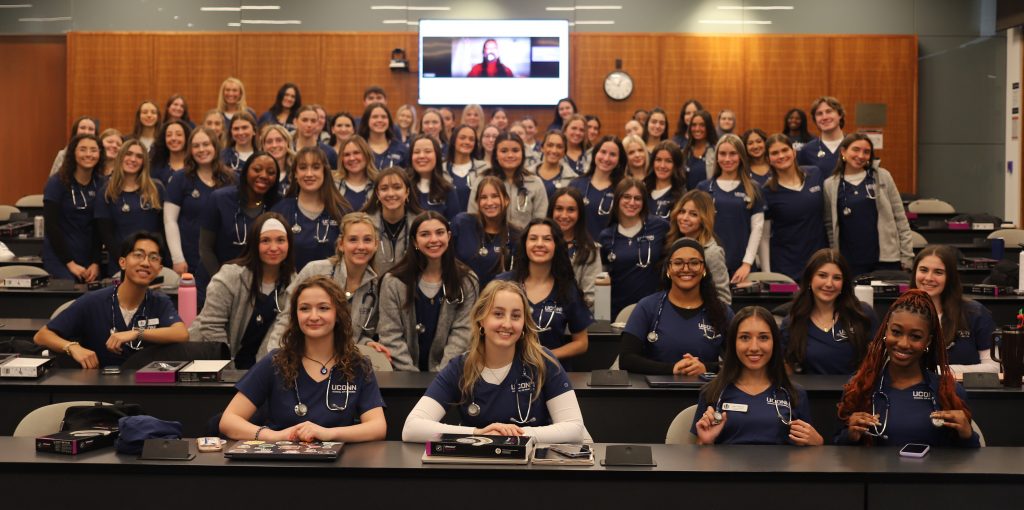 Group photo of the Elisabeth DeLuca School of Nursing Sophomores at the Stethoscope Ceremony.