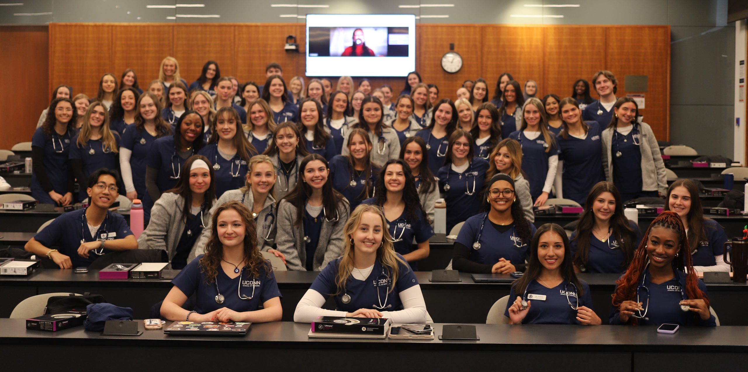 Group photo of the Elisabeth DeLuca School of Nursing Sophomores at the Stethoscope Ceremony.