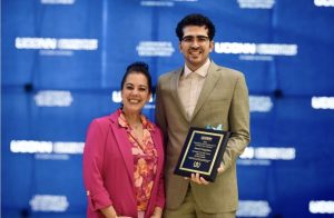 Saeed Najafian receives the Edward V. Gant Award from UConn (Photo submitted by Najafian)