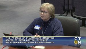 Marie Smith at the Moving Beyond Conference at the Legislative Office in Hartford (photo provided by Smith)