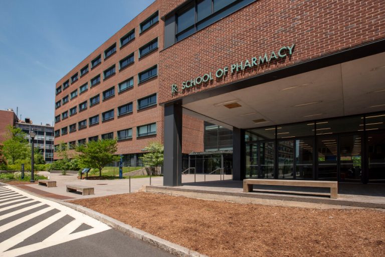 Pharmacy/Biology building on May 21, 2024. (Sean Flynn/UConn Photo)