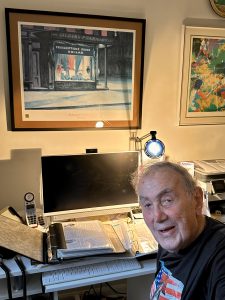 Harold at his desk in Boca Raton, Florida