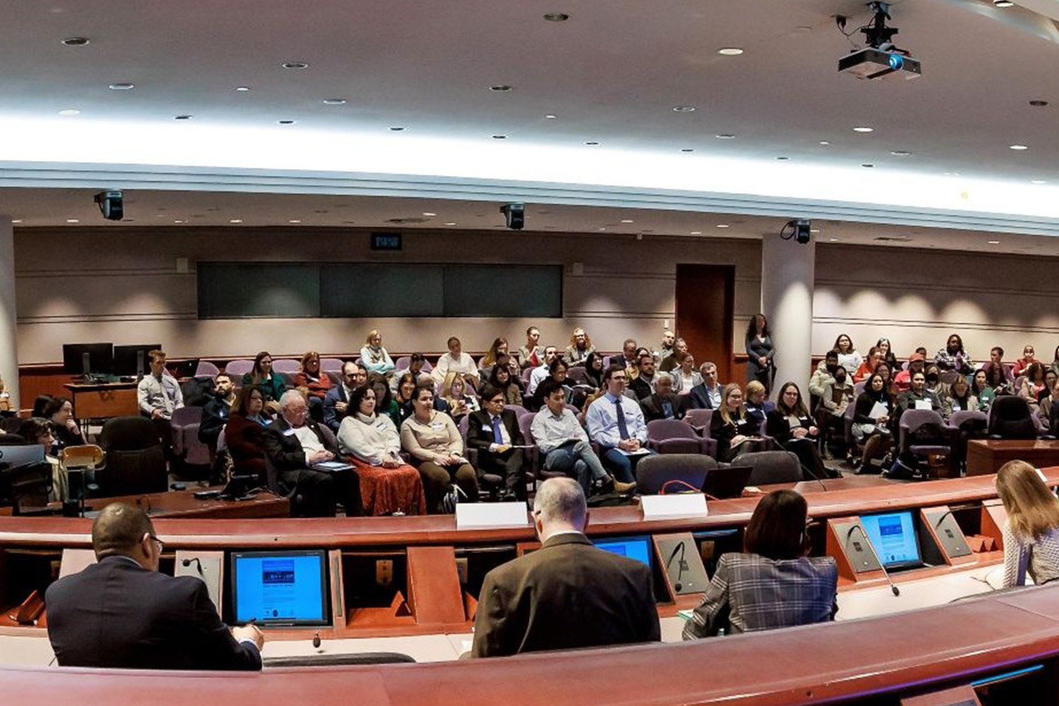 A hearing room in a legislative office building.