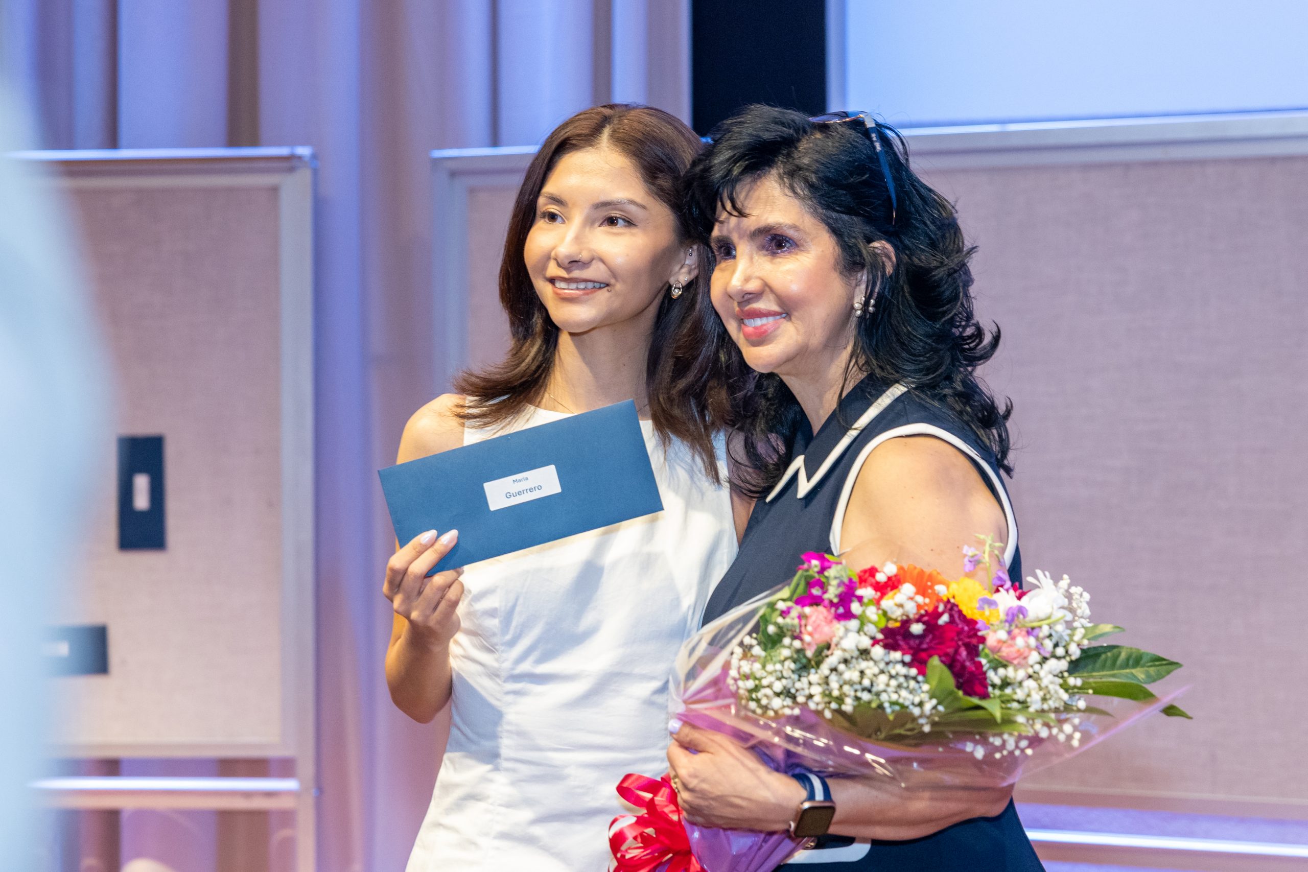 Maria Emilia Guerrero with her mom on Match Day.