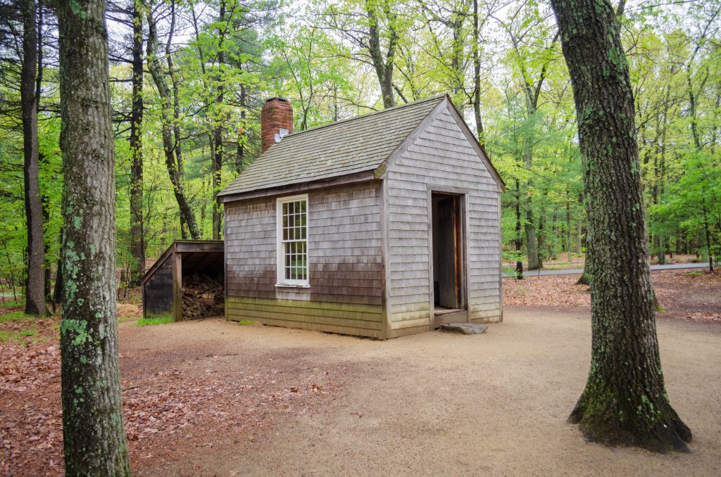 The Cabin at Walden Pond, famous pond in Concord, Massachusetts