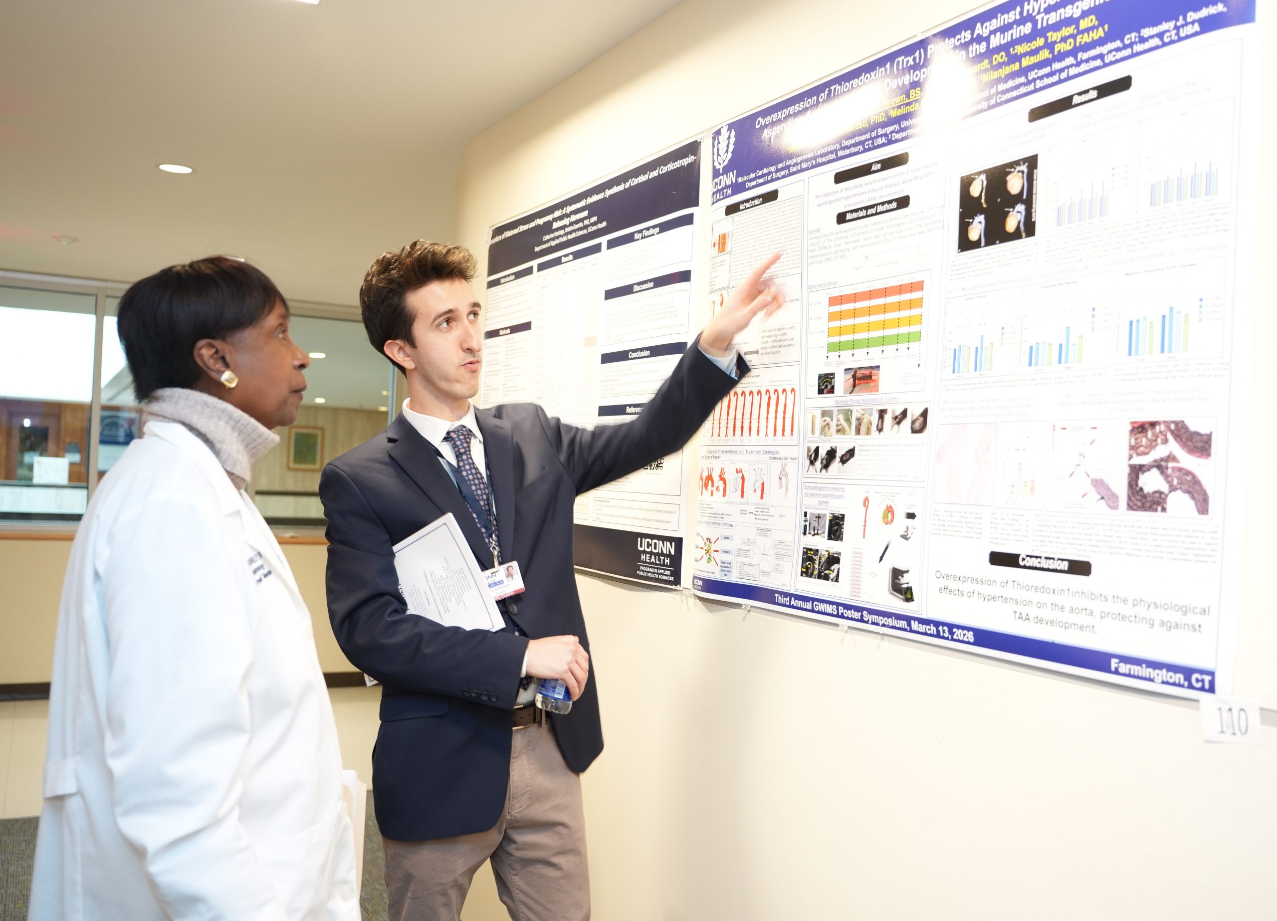 Dr. Marja Hurley listening to the presentation of David Russell at the GWIMS women's research event on March 13, 2026.