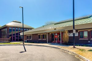 exterior shot of UConn Health's John Dempsey Hospital at Solnit South Campus