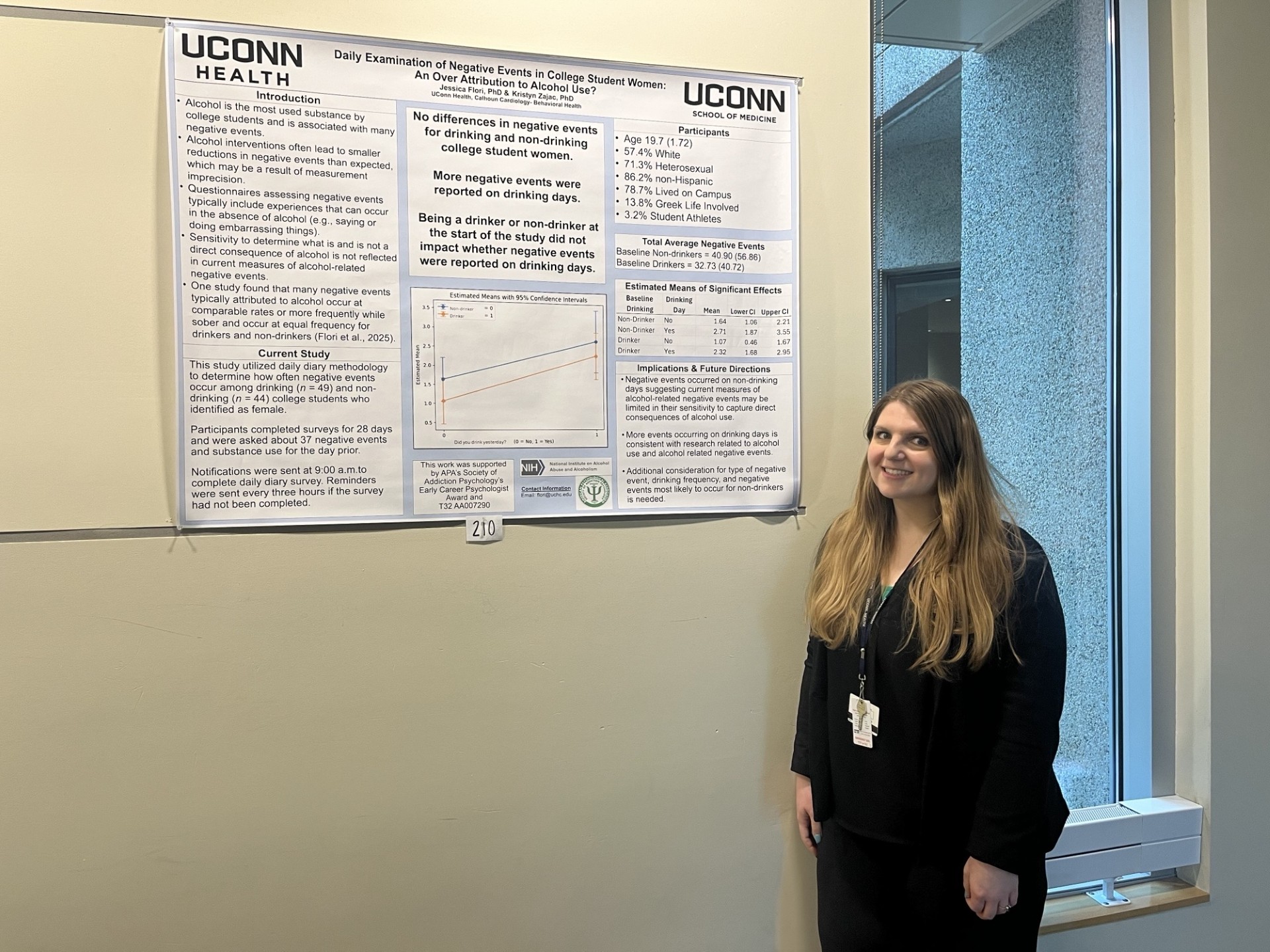 Dr. Jessica Flori with poster