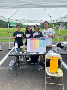 Aleena with other students at a clinic