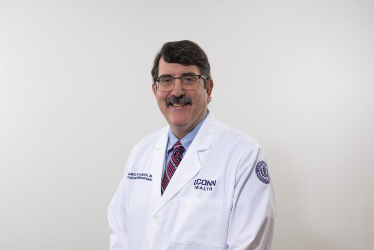 dentist in white coat