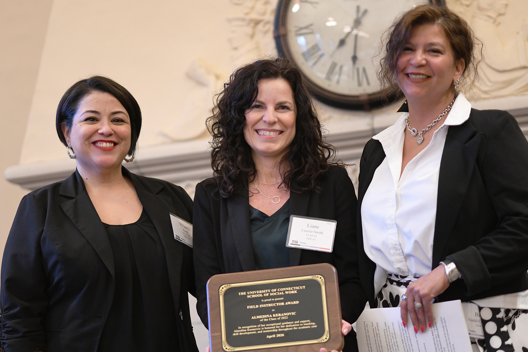 Nadal-Cristofaro honored Almedina Keranovic MSW ’22 with the Outstanding Field Instructor Award. 