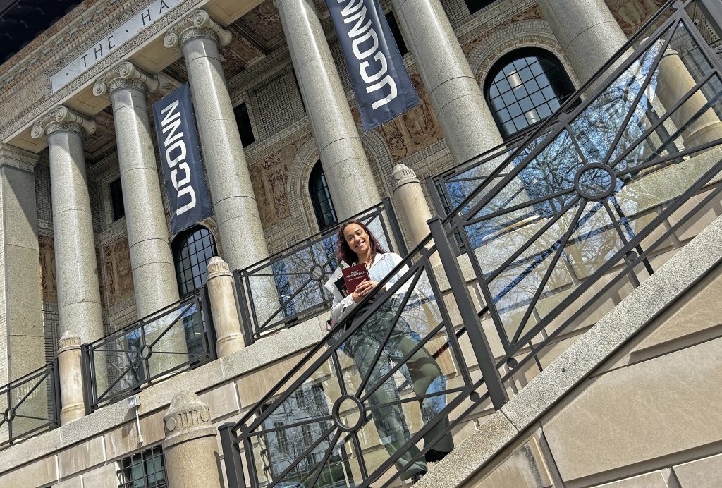 Bridget Foley-Johnson, pictured at the UConn Hartford Campus
