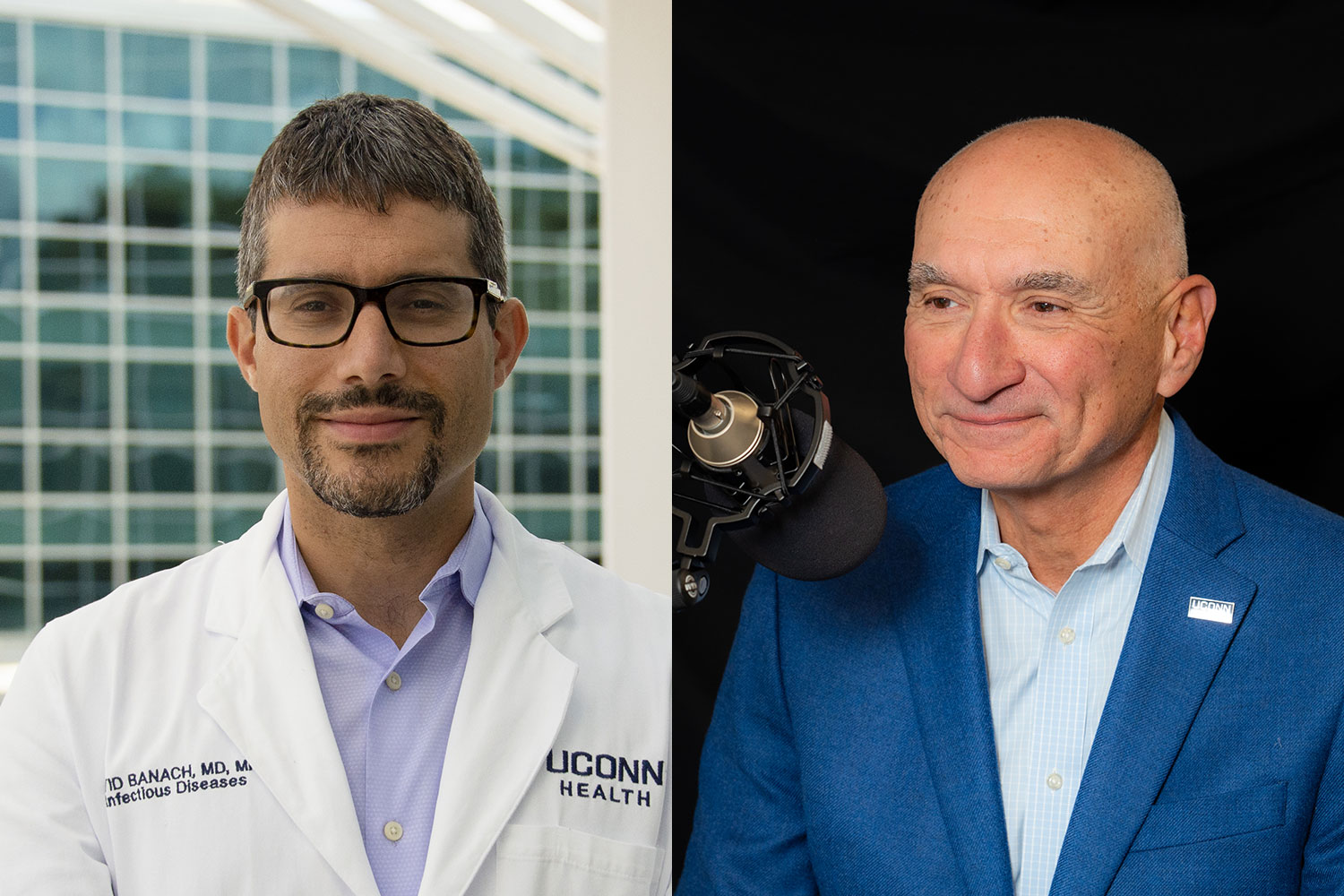 two-portrait collage, Drs. David Banach and Anthony Alessi