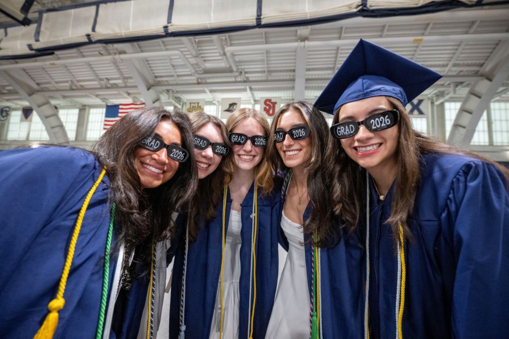 Students before the processional into 2026 CAHNR Commencement