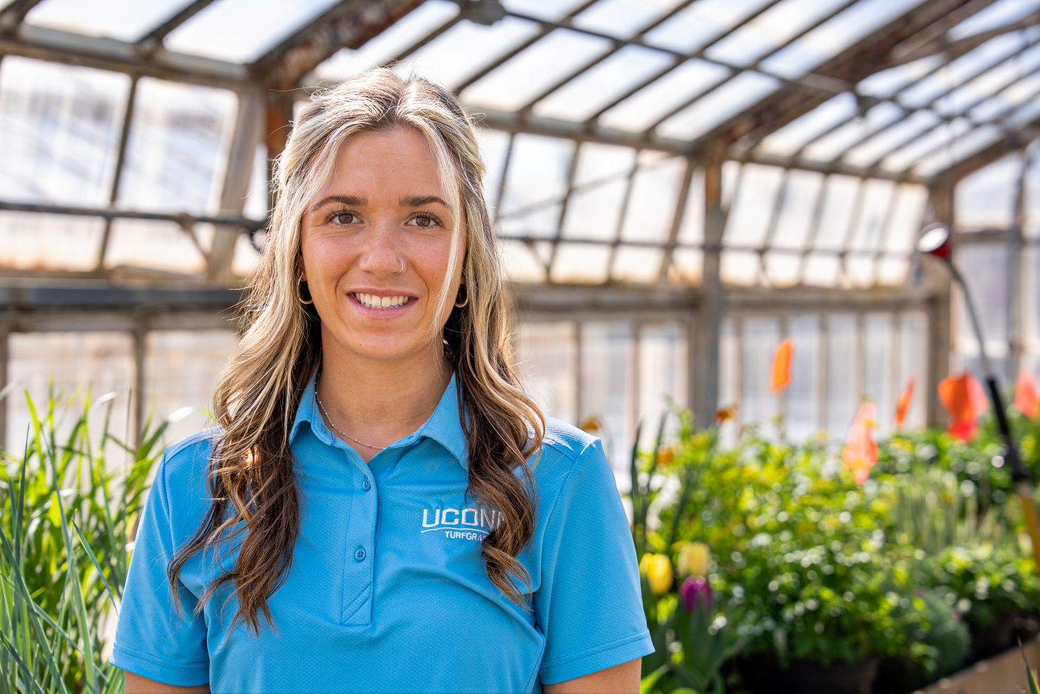 Tessa Hospod '24 ‘26 (CAHNR), a plant science graduate student poses for a photo.