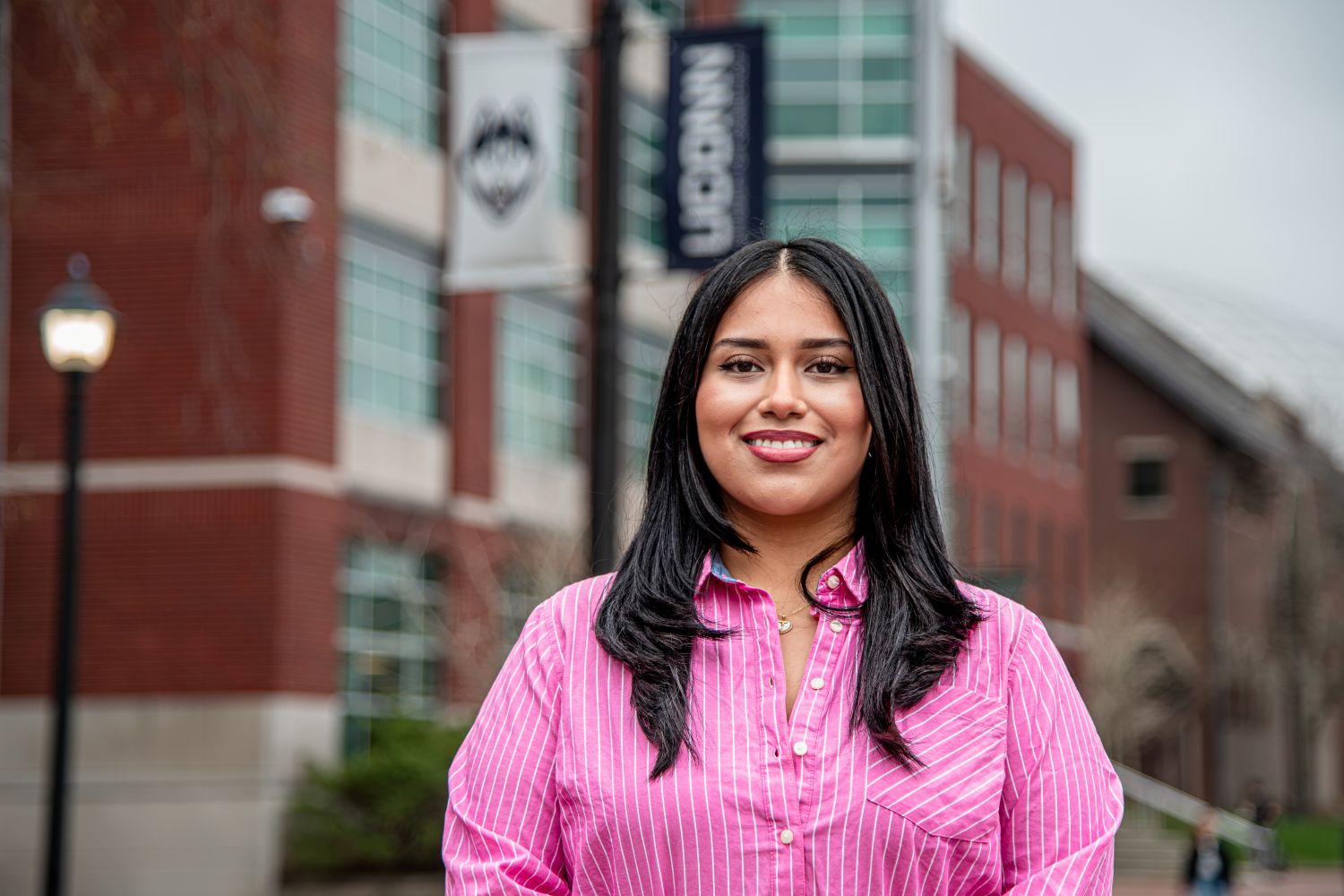 Jessica Lema ‘26 (CAHNR), an allied health sciences major poses for a photo