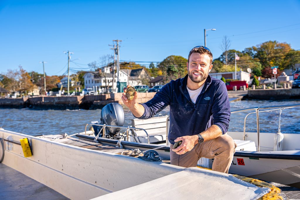 Sean Reilly, owner and operator of New England Oyster Farm