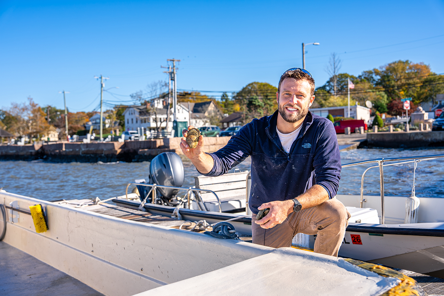 Sean Reilly, owner and operator of New England Oyster Farm