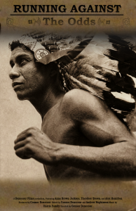 A documentary poster featuring the main character in black and white.