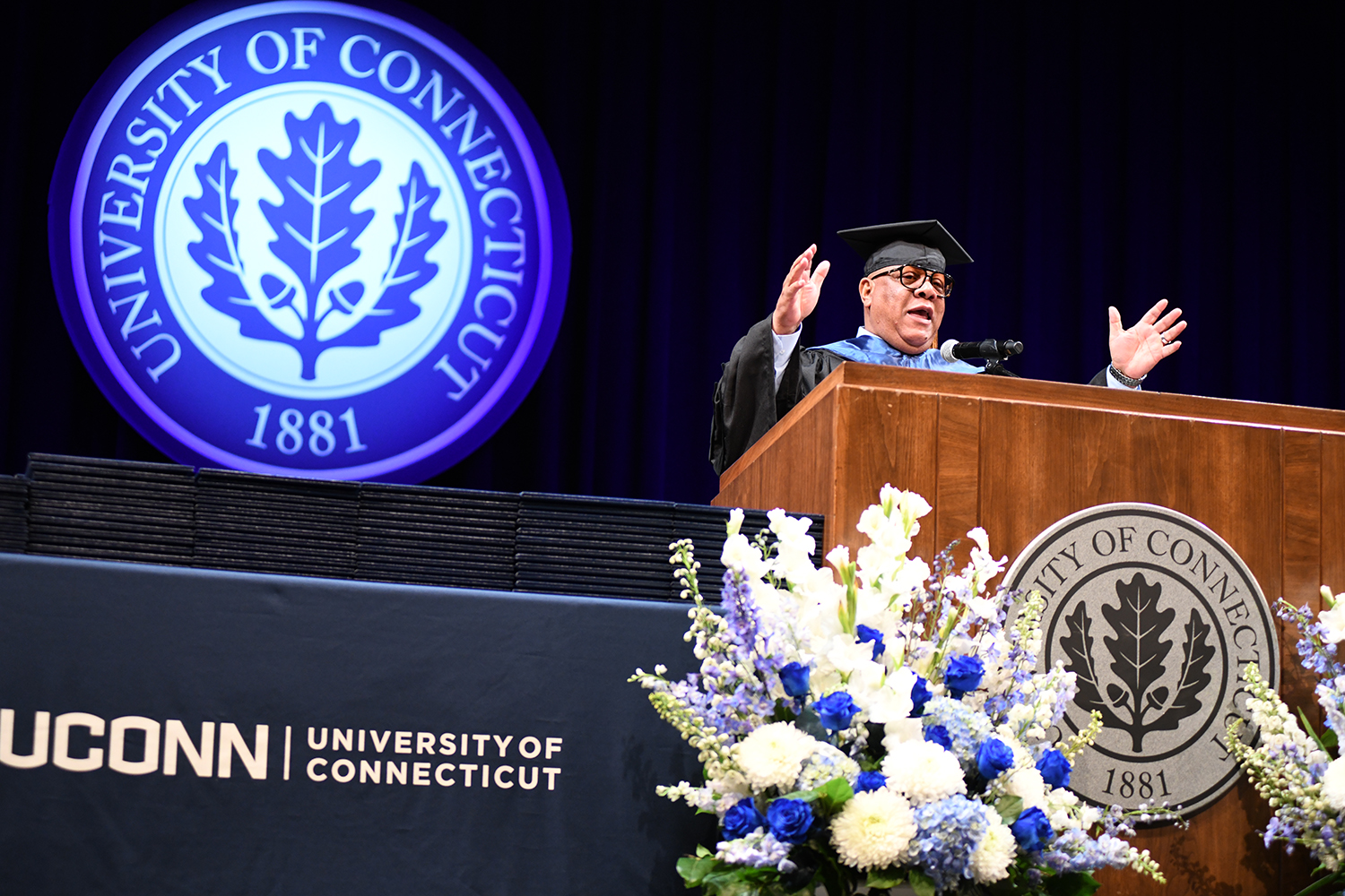 Scot X. Esdaile, NAACP National Board Member at UConn Graduation.