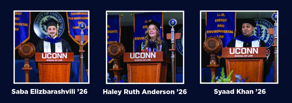 Photos of the student speakers