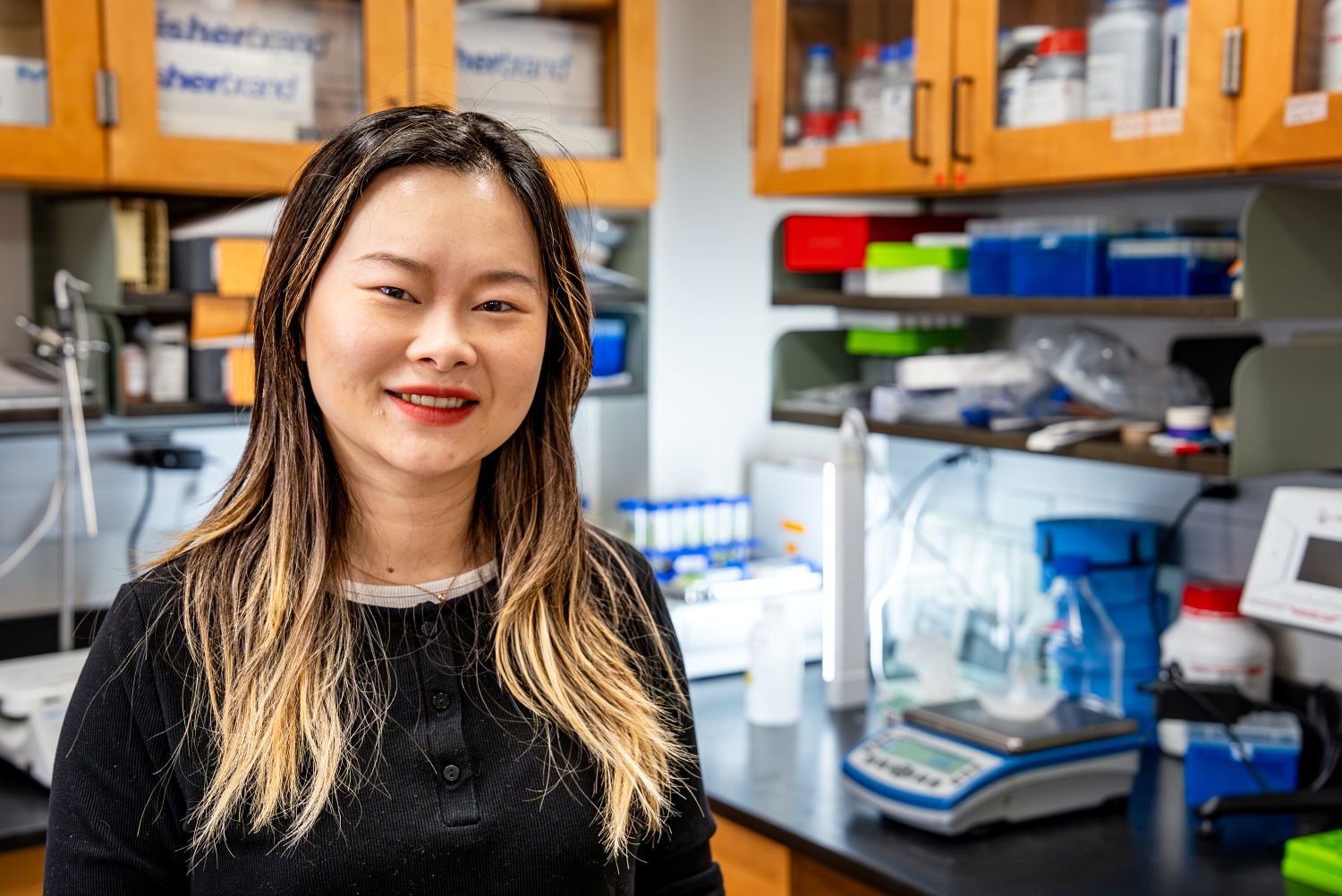 Yidan Zhang, a nutritional sciences Ph.D. student poses for a photo