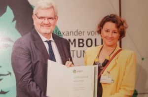 Jasna Jankovic receives the Alexander von Humboldt Award.