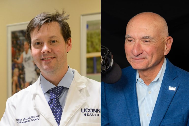 two-portrait collage, Drs. Cory Edgar and Anthony Alessi