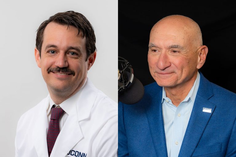 two-portrait collage, Drs. Christopher Conner and Anthony Alessi