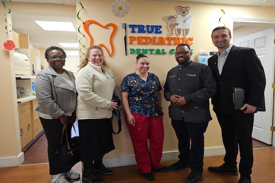 CT SLRP team visit with SLRP awardees at True Pediatric Dental Care