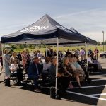 Attendees at the Minor Center ribbon cutting