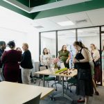Event attendees toured the newly opened center, including the Home Garden Education Office