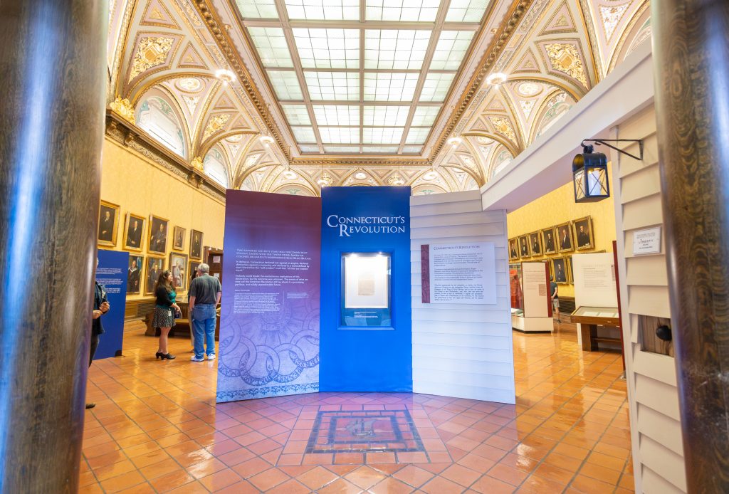 The entrance to the Museum of Connecticut History's "Connecticut's Revolution" exhibition