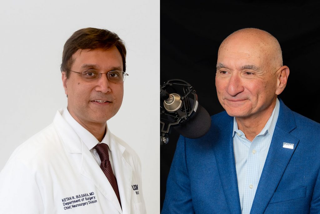 two-portrait collage, Drs. Ketan Bulsara and Anthony Alessi