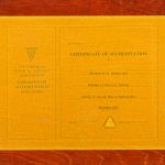 Certificate of Accreditation from 1952