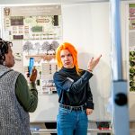 Students presenting their work