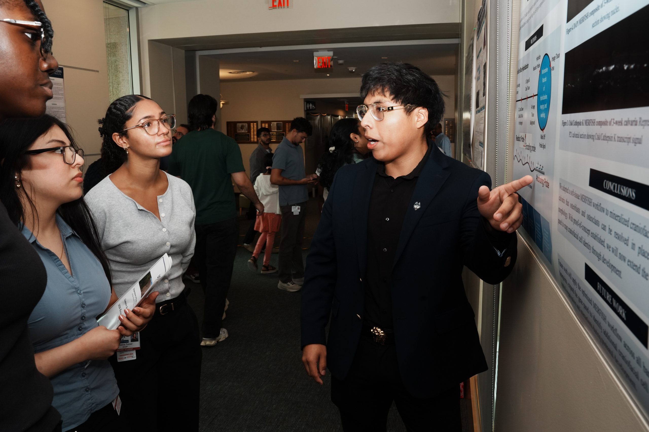 Poster presenter Jose Luis Matute Galvez, of Mansfield, just graduated from UConn Storrs