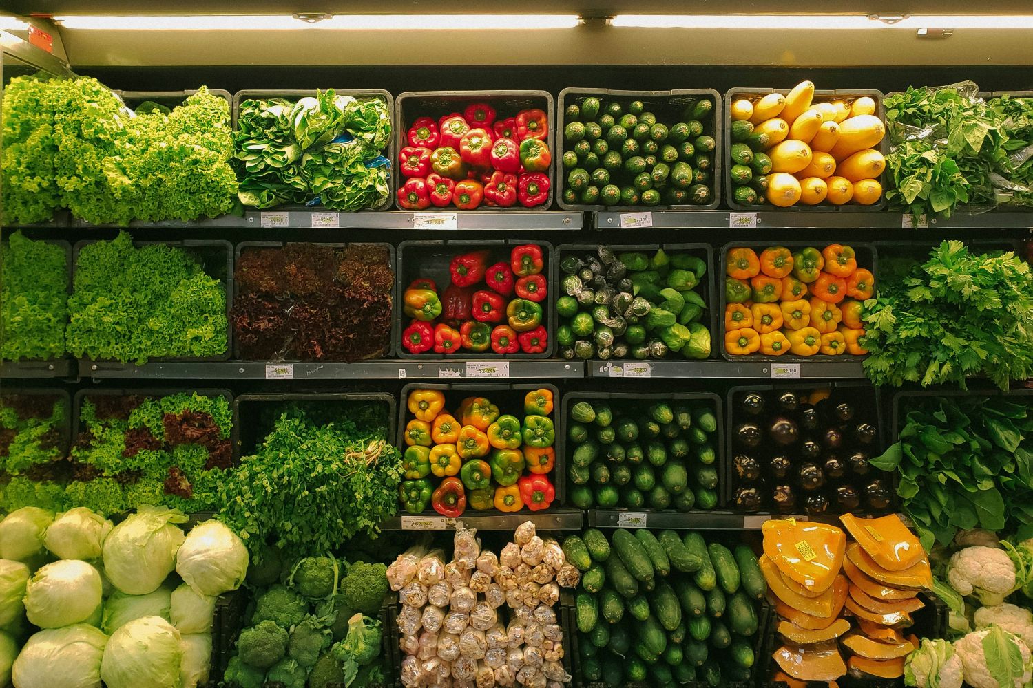 Vegetables at grocery store