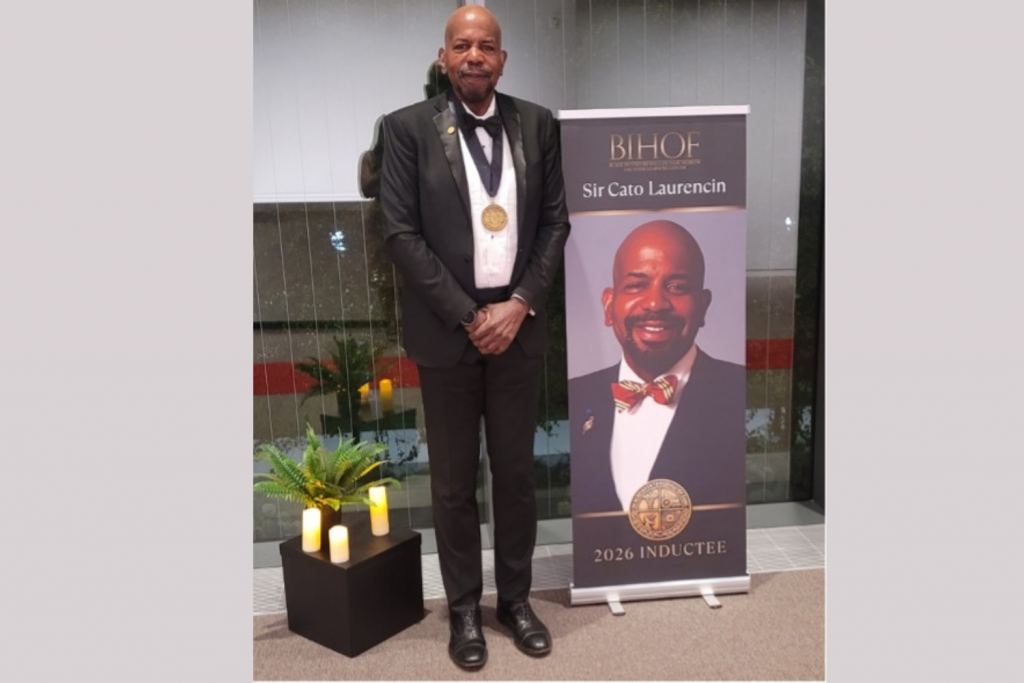Professor Sir Cato T. Laurencin at the induction ceremony.