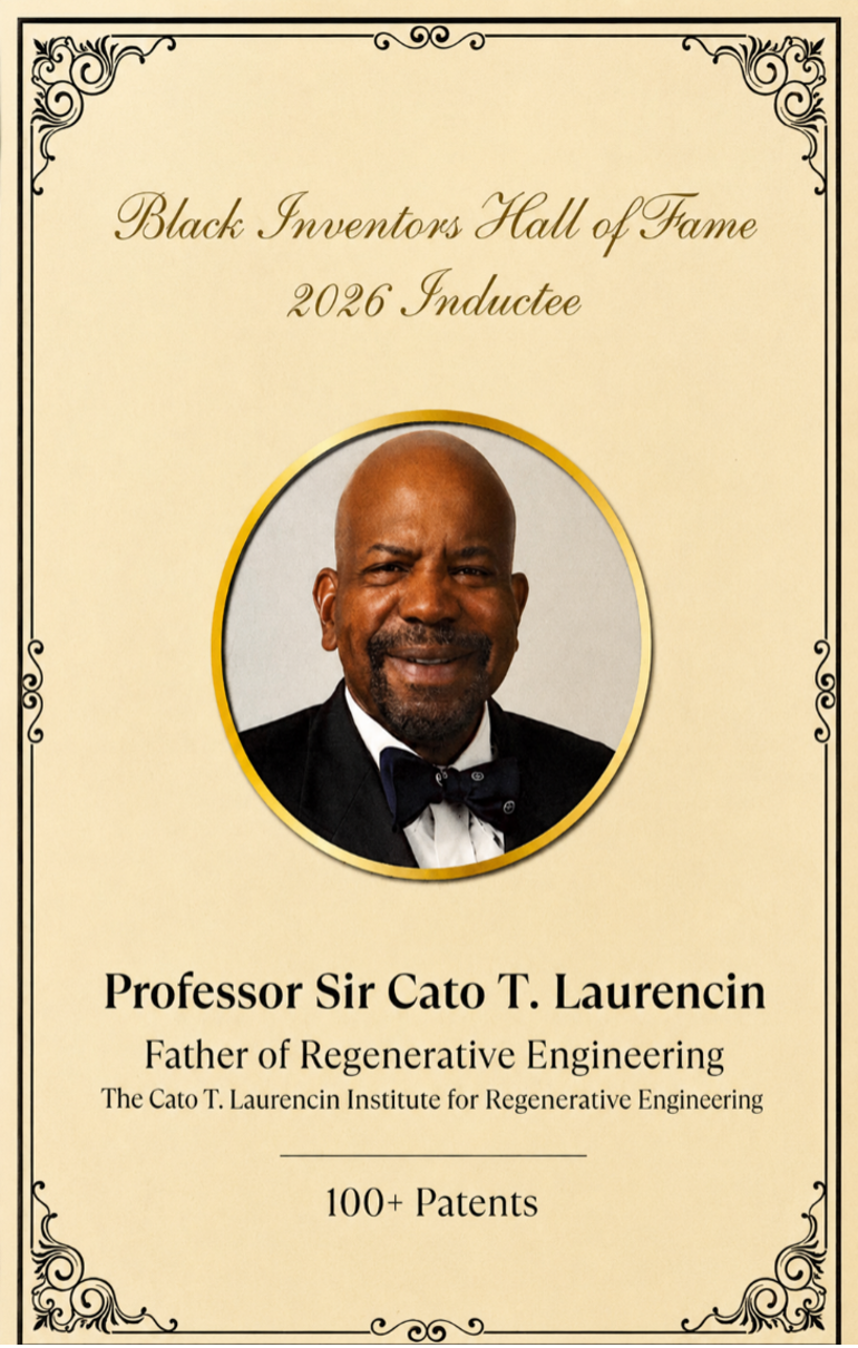 Professor Sir Cato T. Laurencin at the induction ceremony.