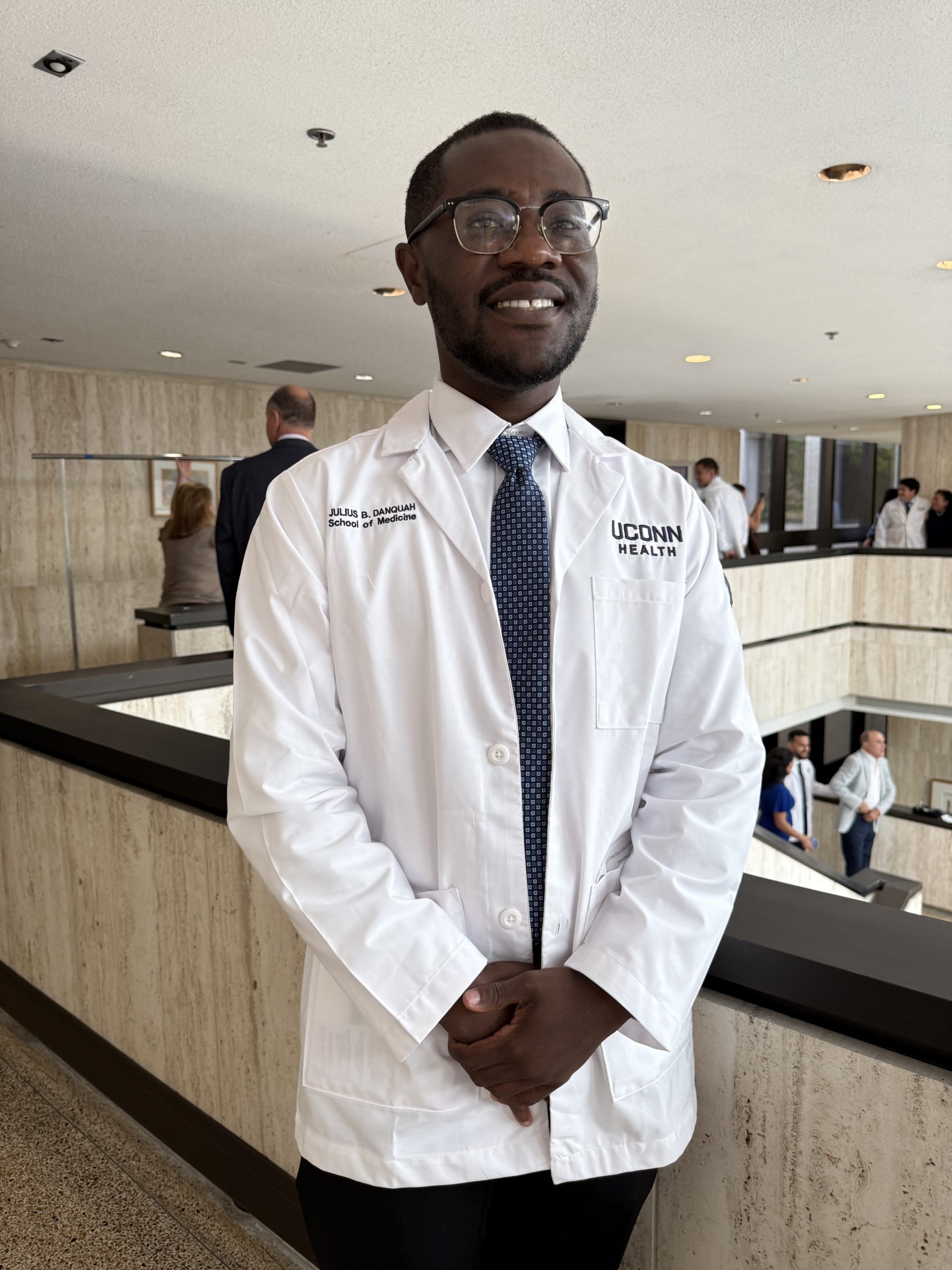 Julius Danquah at UConn School of Medicine White Coat 2026 (UConn Photo/Lauren Woods)