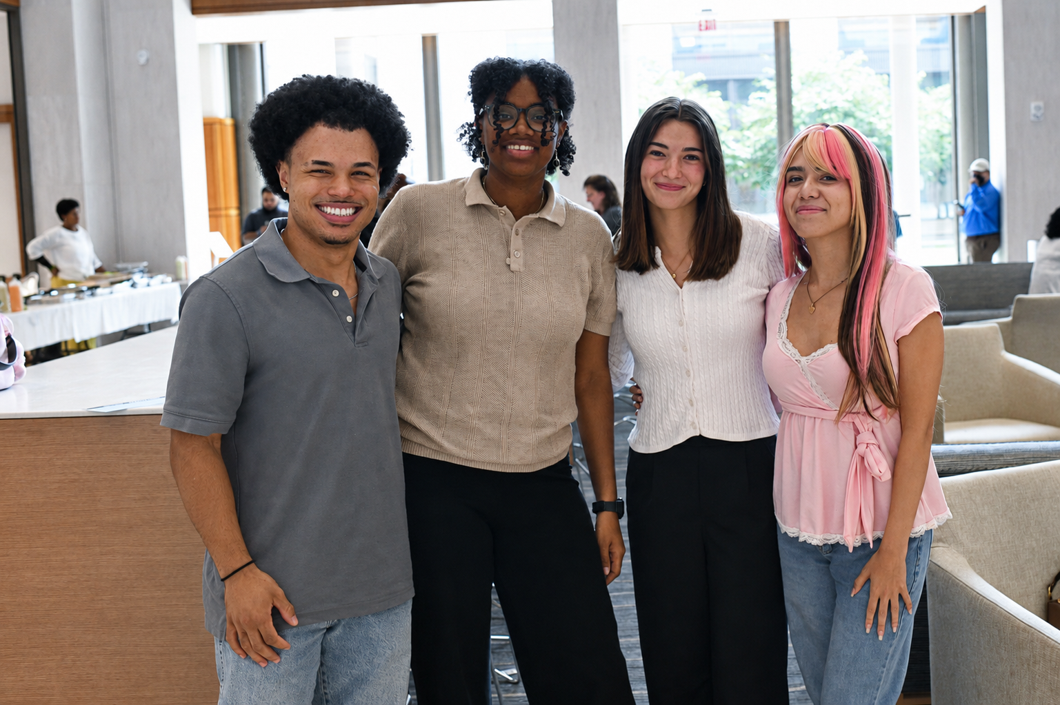4 students at Hartford Campus