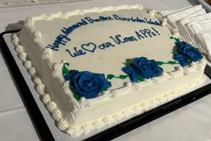 cake decorated with "Happy Advanced Practice Provider Week / We love our UConn APPs!"