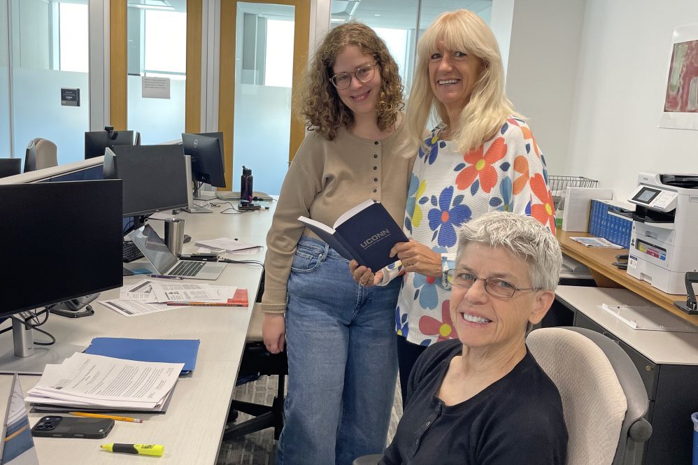 MSW students Stav Keshet, Diane Cantello, and Susan Camorota