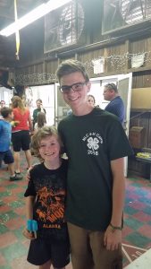 Two young men at a 4-H camp